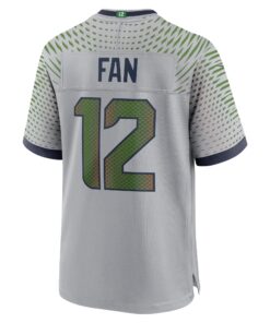 Men's Seattle Seahawks 12s Nike Wolf Gray 2025 Rivalries Collection Game Jersey
