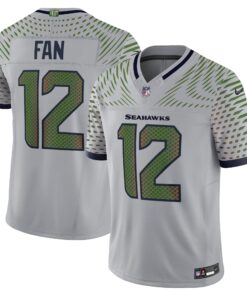 Men's Seattle Seahawks 12s Nike Wolf Gray 2025 Rivalries Collection Limited Jersey