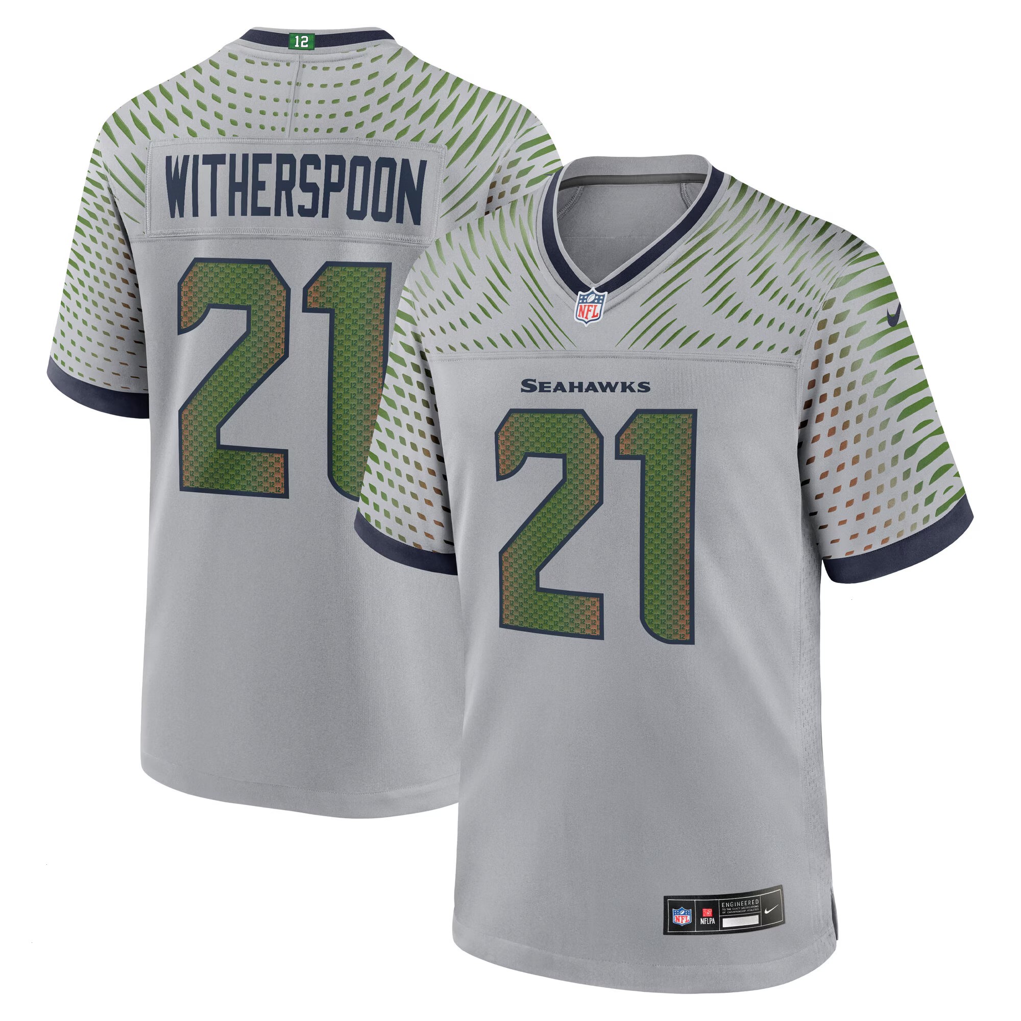 Men's Seattle Seahawks Devon Witherspoon Nike Wolf Gray 2025 Rivalries Collection Game Jersey