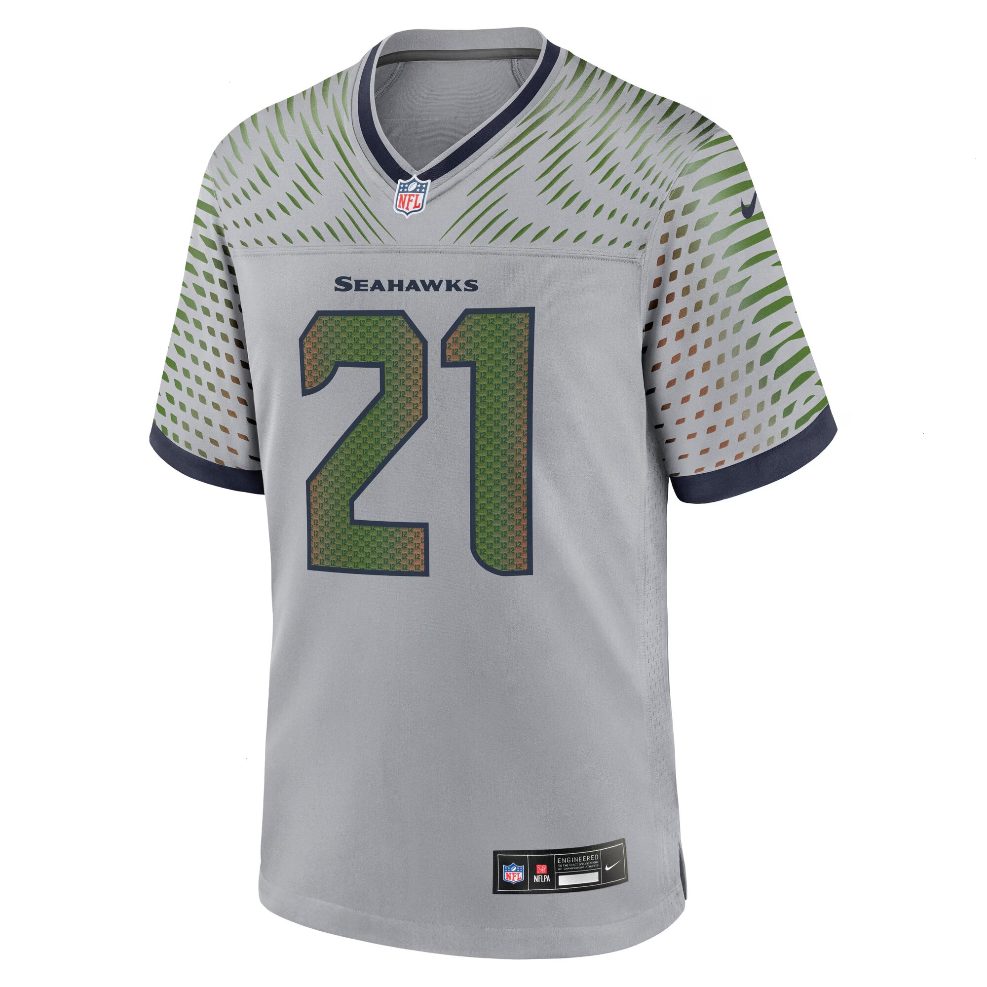 Men's Seattle Seahawks Devon Witherspoon Nike Wolf Gray 2025 Rivalries Collection Game Jersey