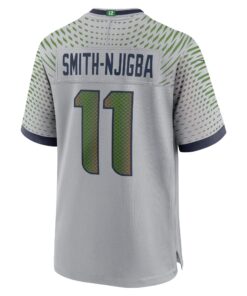 Men's Seattle Seahawks Jaxon Smith-Njigba Nike Wolf Gray 2025 Rivalries Collection Game Jersey