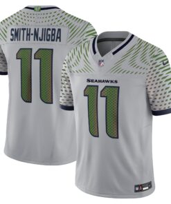 Men's Seattle Seahawks Jaxon Smith-Njigba Nike Wolf Gray 2025 Rivalries Collection Limited Jersey