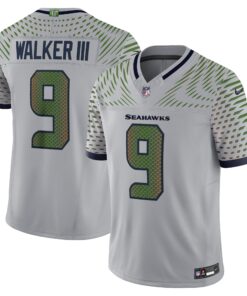 Men's Seattle Seahawks Kenneth Walker III Nike Wolf Gray 2025 Rivalries Collection Limited Jersey