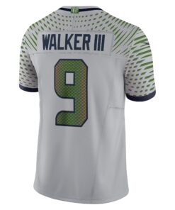 Men's Seattle Seahawks Kenneth Walker III Nike Wolf Gray 2025 Rivalries Collection Limited Jersey