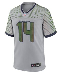Men's Seattle Seahawks Sam Darnold Nike Wolf Gray 2025 Rivalries Collection Game Jersey
