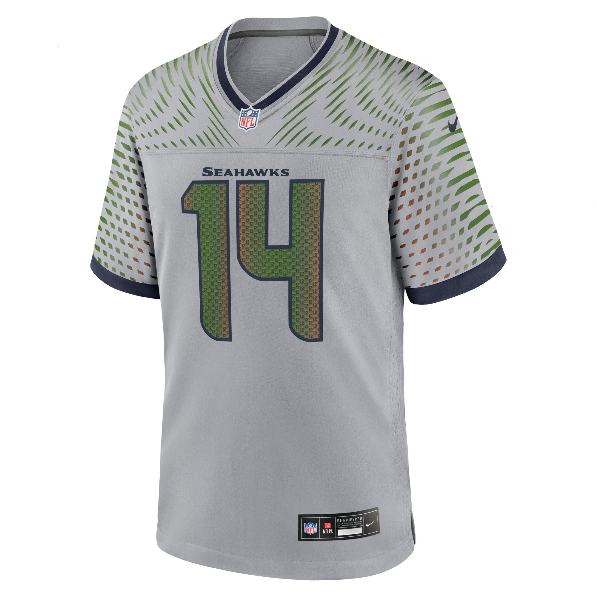 Men's Seattle Seahawks Sam Darnold Nike Wolf Gray 2025 Rivalries Collection Game Jersey