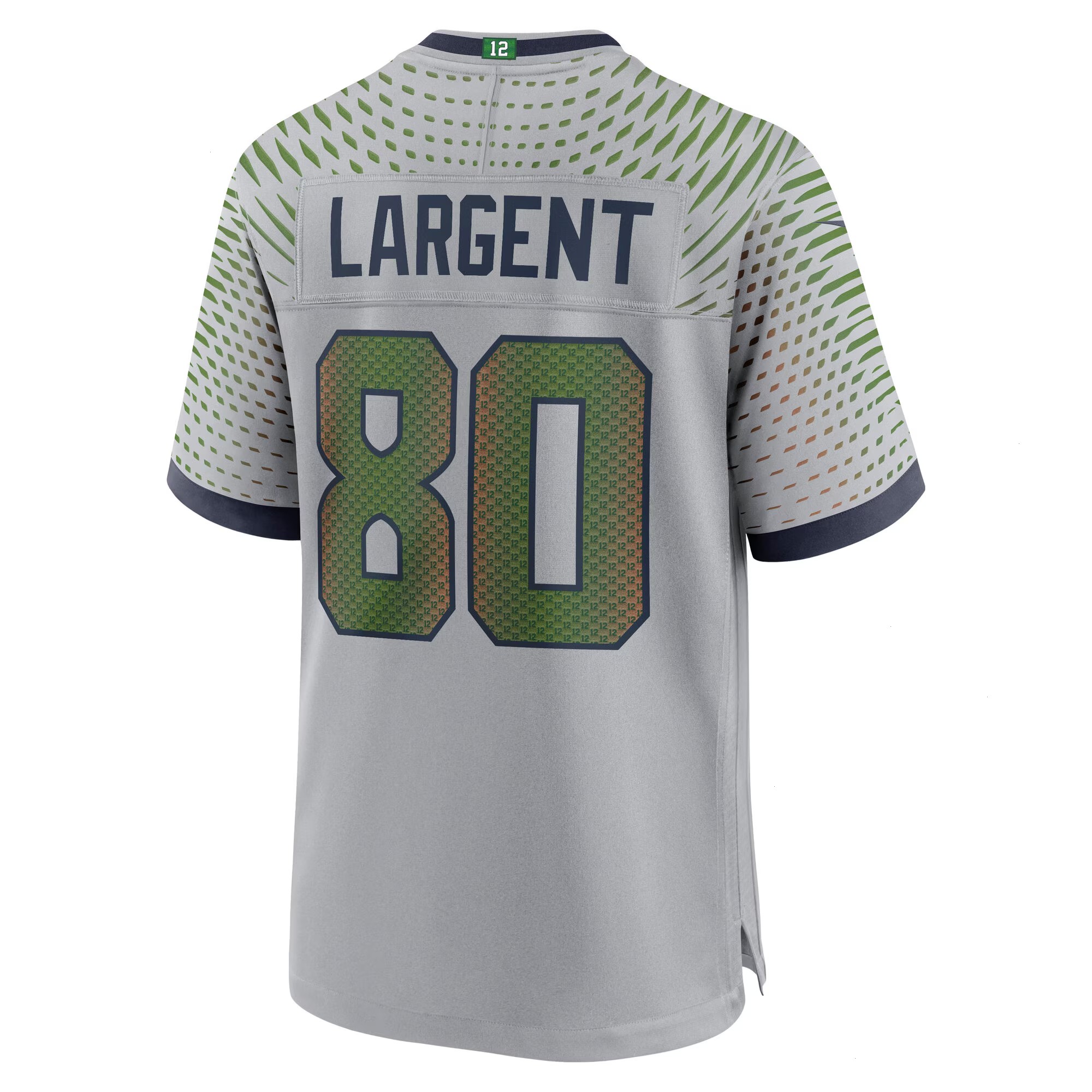 Men's Seattle Seahawks Steve Largent Nike Wolf Gray 2025 Rivalries Collection Retired Player Game Jersey