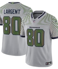 Men's Seattle Seahawks Steve Largent Nike Wolf Gray 2025 Rivalries Collection Retired Player Limited Jersey