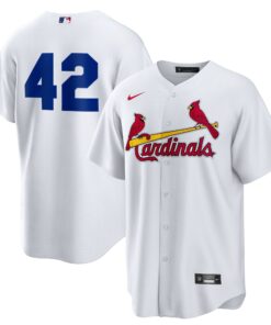 Men's St. Louis Cardinals Nike White Home 2025 Jackie Robinson Day Replica Jersey
