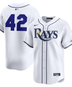 Men's Tampa Bay Rays Nike White Home 2025 Jackie Robinson Day Limited Jersey