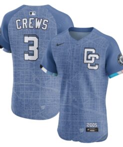 Men's Washington Nationals Dylan Crews Nike Blue 2025 City Connect Elite Player Jersey