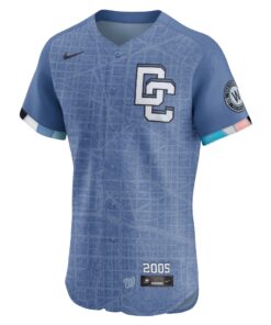 Men's Washington Nationals Dylan Crews Nike Blue 2025 City Connect Elite Player Jersey