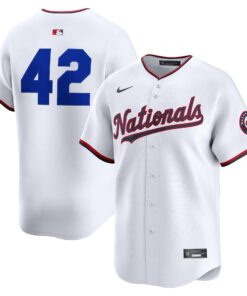 Men's Washington Nationals Nike White Home 2025 Jackie Robinson Day Limited Jersey