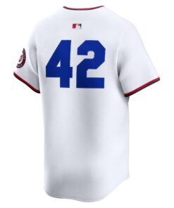 Men's Washington Nationals Nike White Home 2025 Jackie Robinson Day Limited Jersey