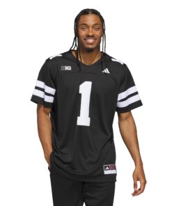 Men's adidas #1 Black Nebraska Huskers Alternate Premier Jersey
