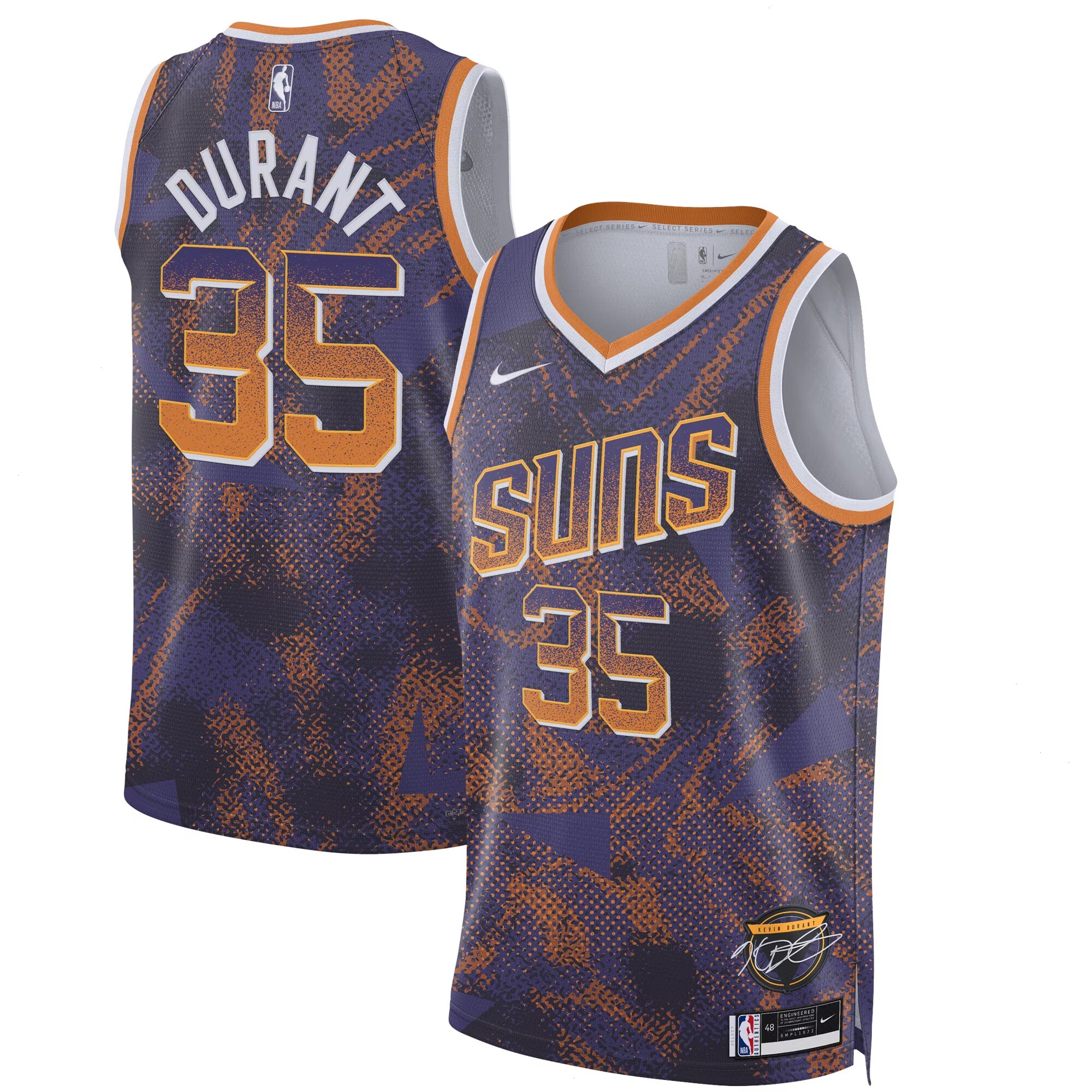 Phoenix Suns Nike 2025 Select Series Jersey- Kevin Durant - Mens