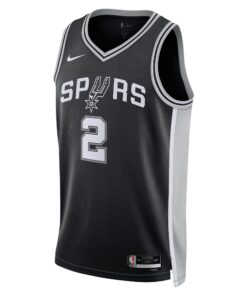 San Antonio Spurs Nike Icon Edition Swingman Jersey NBA 2025 First Round Draft Pick - Black - Dylan Harper - Unisex