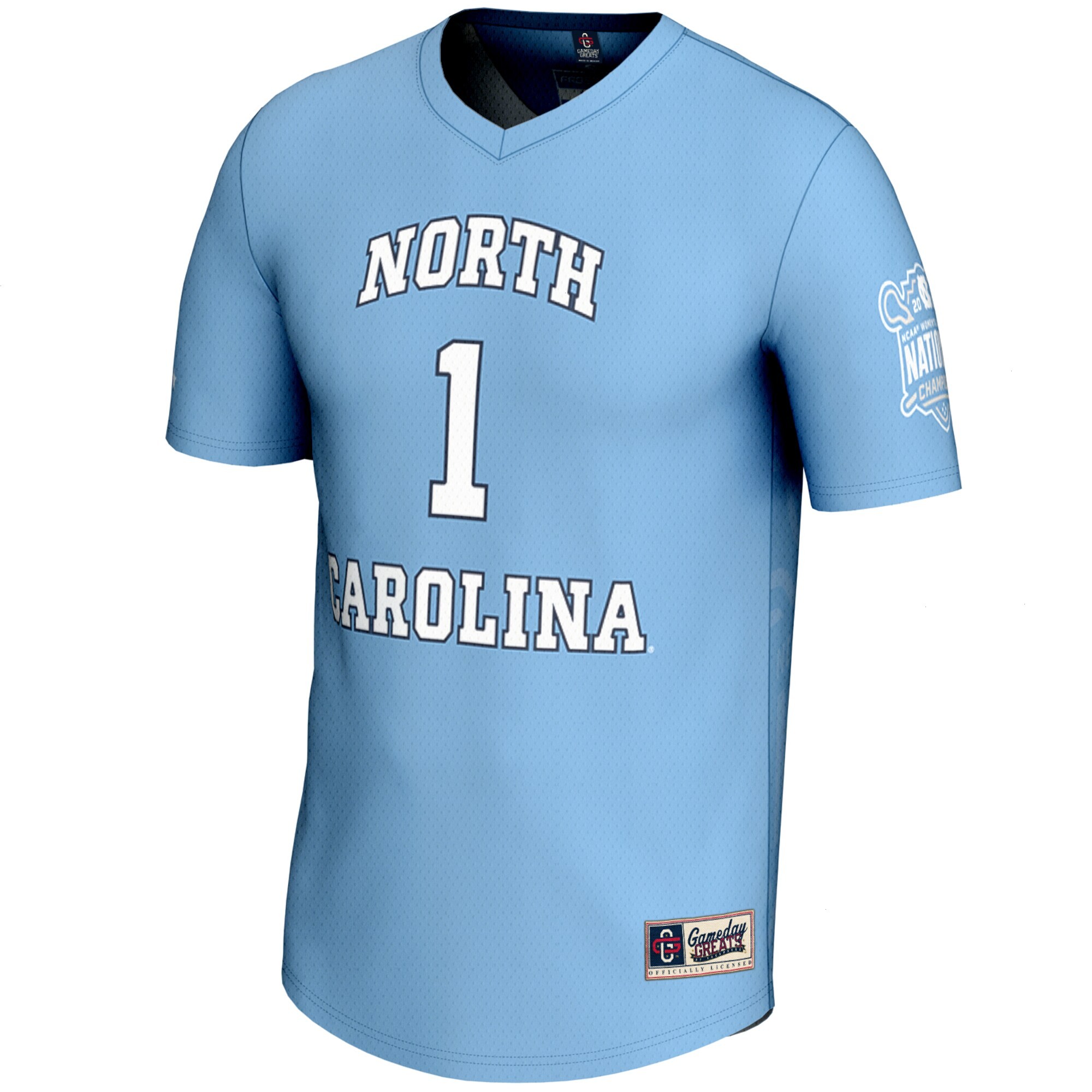Unisex GameDay Greats #1 Carolina Blue North Carolina Tar Heels 2025 NCAA Women's Lacrosse National Champions Lightweight Fashion Jersey