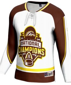 Unisex GameDay Greats White Western Michigan Broncos 2025 NCAA Frozen Four Men's Ice Hockey National Champions Commemorative Fashion Jersey