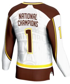 Unisex GameDay Greats White Western Michigan Broncos 2025 NCAA Frozen Four Men's Ice Hockey National Champions Commemorative Fashion Jersey