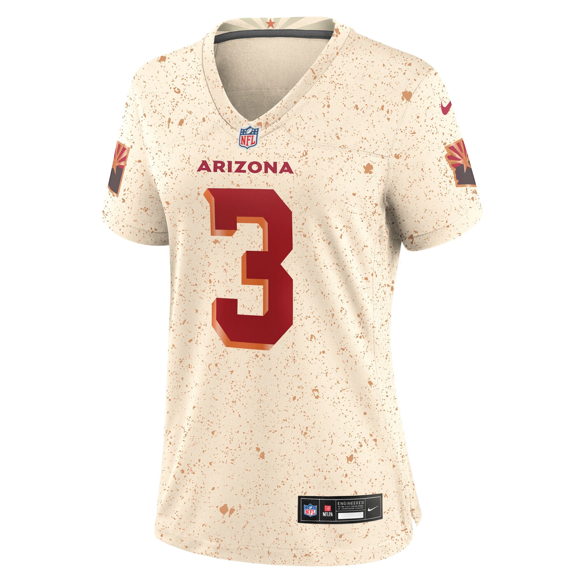 Women's Arizona Cardinals Budda Baker Nike Natural 2025 Rivalries Collection Game Jersey