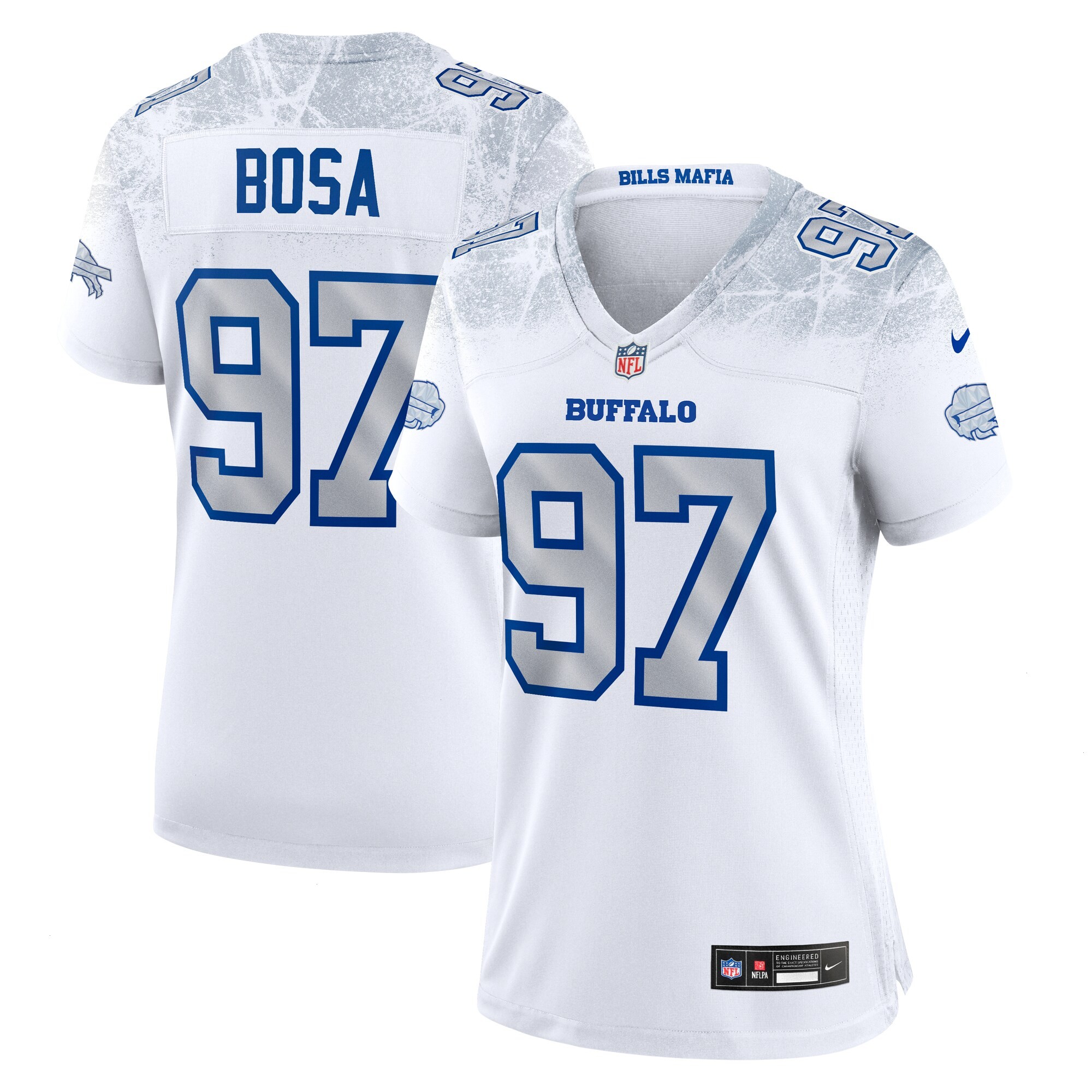 Women's Buffalo Bills Joey Bosa Nike White 2025 Rivalries Collection Game Jersey