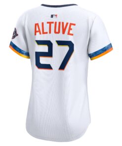 Women's Houston Astros Jose Altuve Nike White 2025 City Connect Limited Jersey
