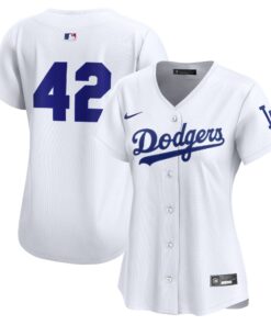 Women's Los Angeles Dodgers Nike White Home 2025 Jackie Robinson Day Limited Jersey