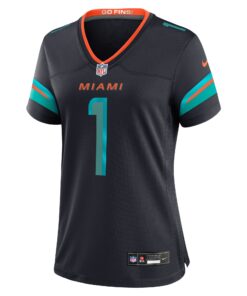 Women's Miami Dolphins Tua Tagovailoa Nike Pitch Blue 2025 Rivalries Collection Game Jersey
