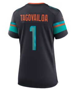 Women's Miami Dolphins Tua Tagovailoa Nike Pitch Blue 2025 Rivalries Collection Game Jersey