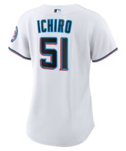 Women's Miami Marlins Ichiro Suzuki Nike White 2025 Baseball Hall of Fame Replica Jersey