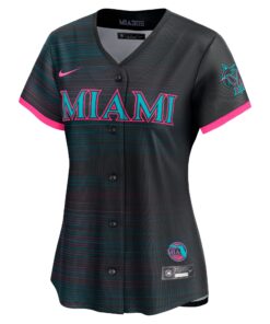 Women's Miami Marlins Nike Black 2025 City Connect Limited Jersey