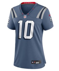 Women's New England Patriots Drake Maye Nike Storm Blue 2025 Rivalries Collection Game Jersey