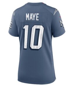 Women's New England Patriots Drake Maye Nike Storm Blue 2025 Rivalries Collection Game Jersey