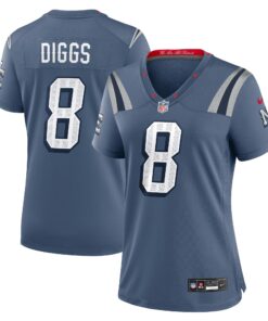 Women's New England Patriots Stefon Diggs Nike Storm Blue 2025 Rivalries Collection Game Jersey