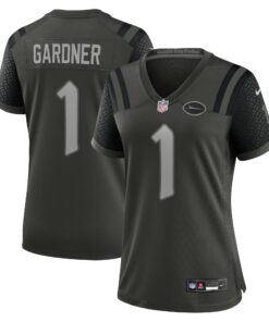 Women's New York Jets Ahmad Sauce Gardner Nike Gotham Green 2025 Rivalries Collection Game Jersey