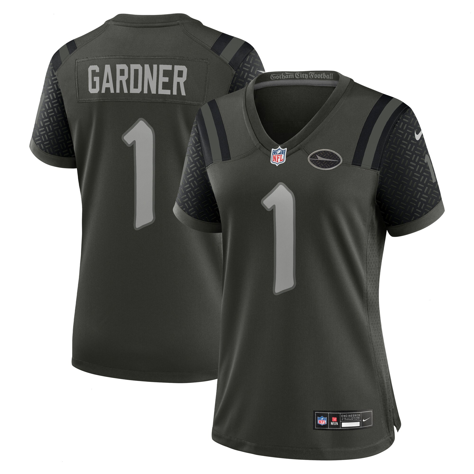 Women's New York Jets Ahmad Sauce Gardner Nike Gotham Green 2025 Rivalries Collection Game Jersey