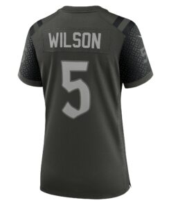 Women's New York Jets Garrett Wilson Nike Gotham Green 2025 Rivalries Collection Game Jersey