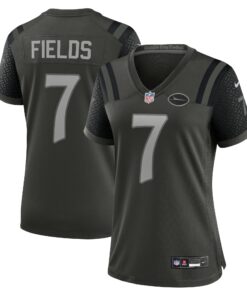 Women's New York Jets Justin Fields Nike Gotham Green 2025 Rivalries Collection Game Jersey