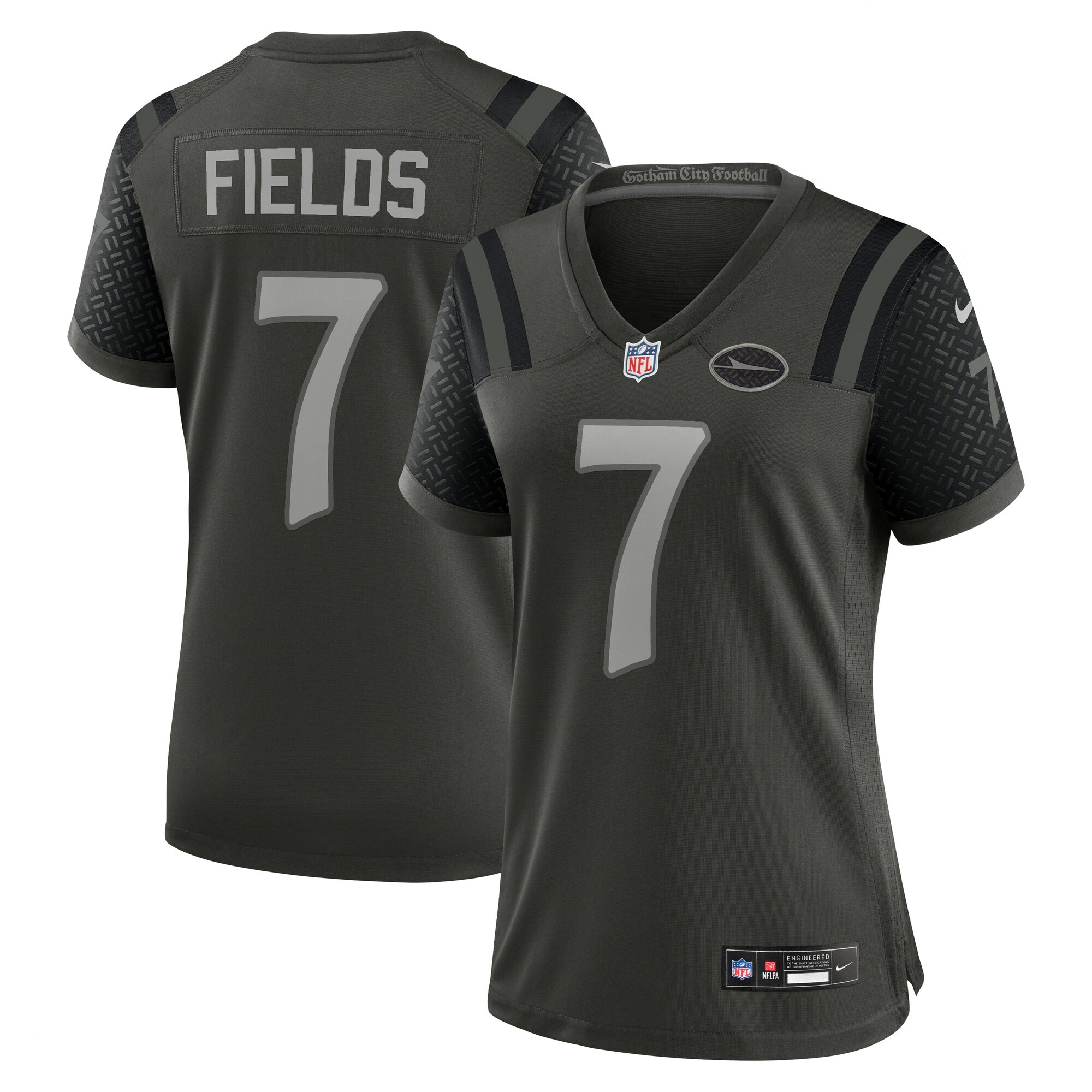 Women's New York Jets Justin Fields Nike Gotham Green 2025 Rivalries Collection Game Jersey