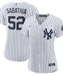 Women's New York Yankees CC Sabathia Nike White 2025 Baseball Hall of Fame Replica Jersey