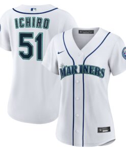 Women's Seattle Mariners Ichiro Suzuki Nike White 2025 Baseball Hall of Fame Replica Jersey
