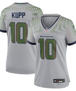 Women's Seattle Seahawks Cooper Kupp Nike Wolf Gray 2025 Rivalries Collection Game Jersey