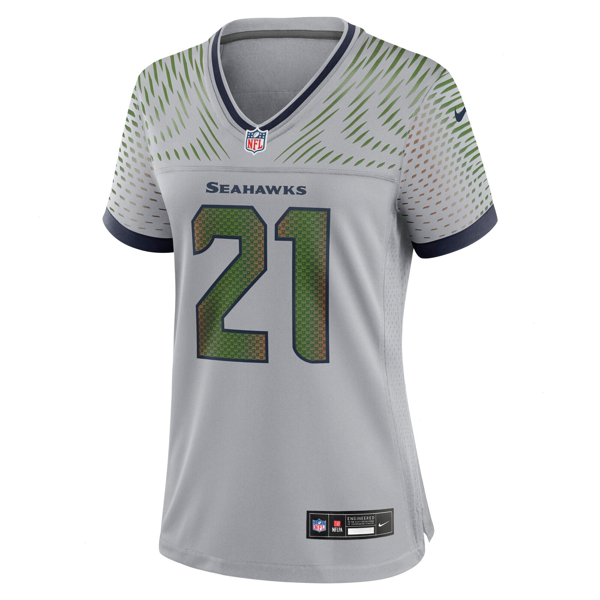 Women's Seattle Seahawks Devon Witherspoon Nike Wolf Gray 2025 Rivalries Collection Game Jersey