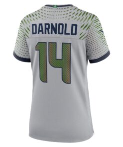 Women's Seattle Seahawks Sam Darnold Nike Wolf Gray 2025 Rivalries Collection Game Jersey
