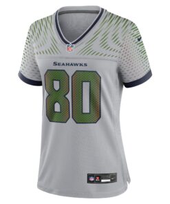 Women's Seattle Seahawks Steve Largent Nike Wolf Gray 2025 Rivalries Collection Retired Game Jersey
