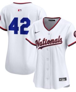 Women's Washington Nationals Nike White Home 2025 Jackie Robinson Day Limited Jersey