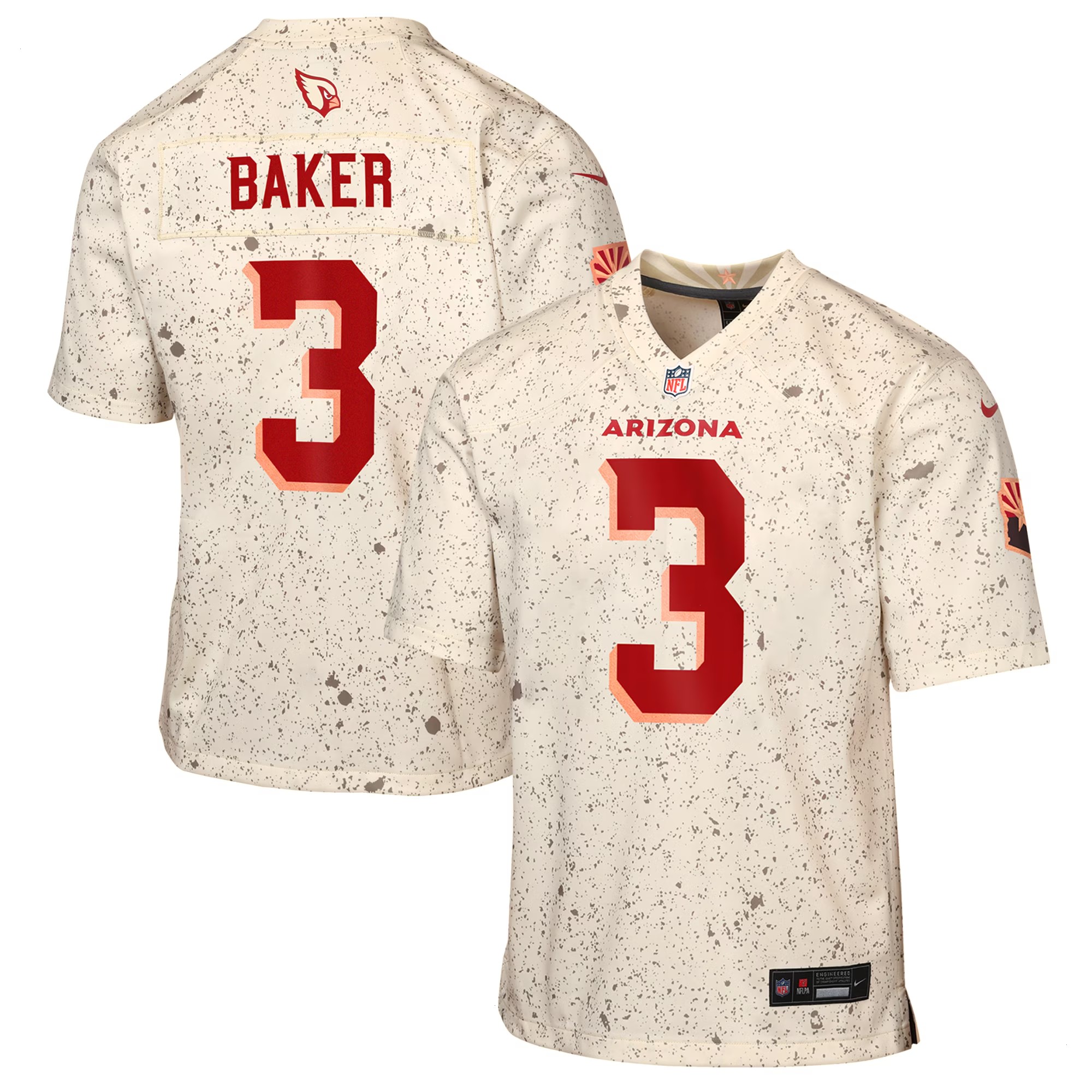 Youth Arizona Cardinals Budda Baker Nike Natural 2025 Rivalries Collection Game Jersey