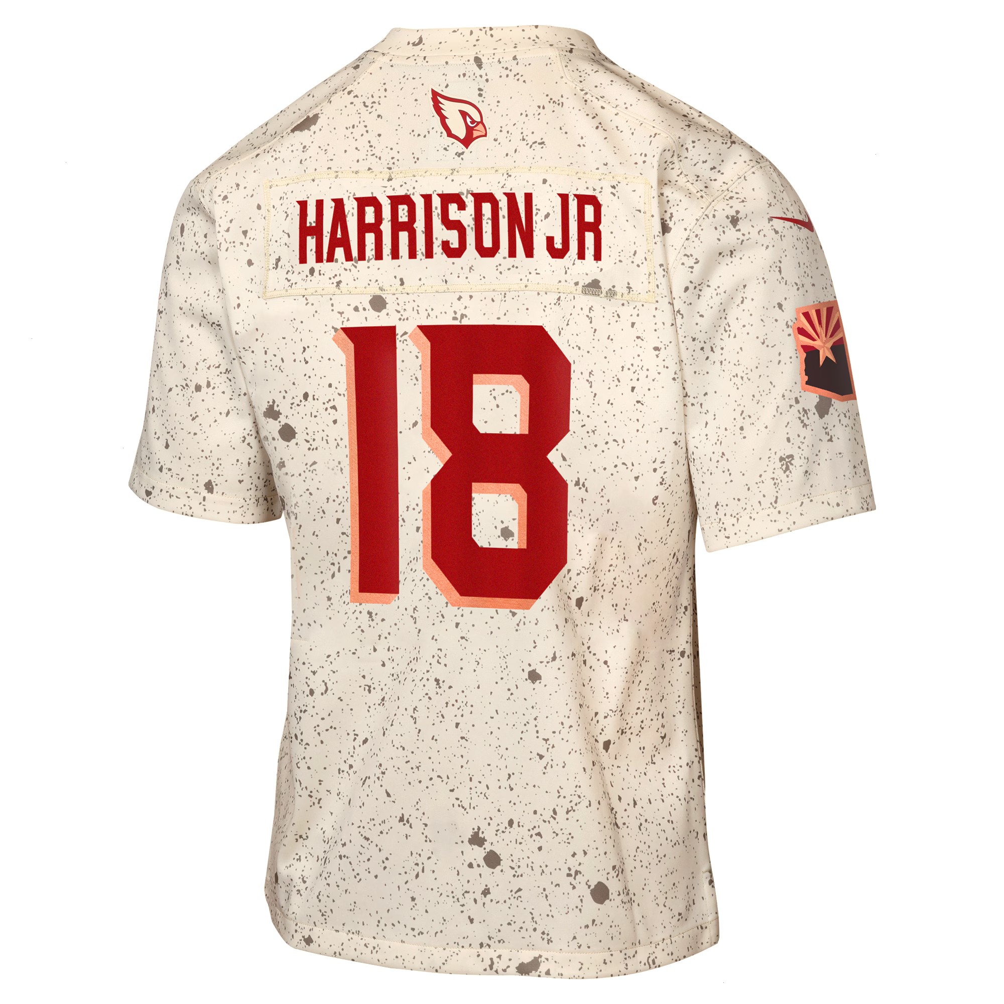 Youth Arizona Cardinals Marvin Harrison Jr. Nike Natural 2025 Rivalries Collection Game Jersey