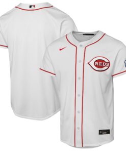 Youth Cincinnati Reds Nike White 2025 MLB Speedway Classic Home Replica Team Jersey